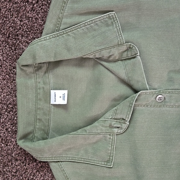 NEW Old Navy Green Button Front Tunic M - Picture 2 of 7